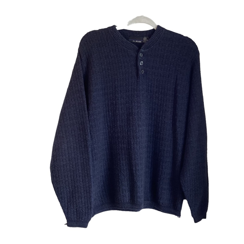 Bill Blass Men’s Navy Three Button Sweater. Size M. - Picture 1 of 7
